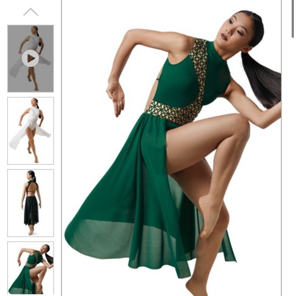 green dance costume